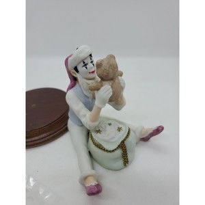 Hallmark 1987 Christmas Time Mime Porcelain Ornament Figurine Vintage Limited Ed